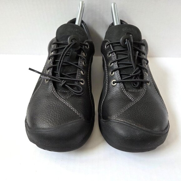 Keen Shoes Womens 10 W Wide Black Leather Presidio Low Hiking Trail Boots - Picture 4 of 11